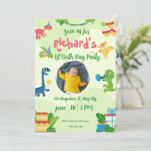 Whimsical Jungle Animals 1. Geburtstag Einladung (Stehend Vorderseite)