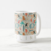 Whimsical Jungle Animes Tasse | Personalisierte Ki (VorderseiteRechts)