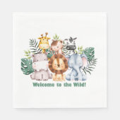 Whimsical Jungle Safari Animal Birthday Serviette (Vorderseite)