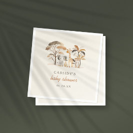 Whimsical Jungle Safari Animals Boy Baby Dusche Serviette
