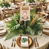 Whimsical Jungle Safari Giraffe Tafelschild Tischnummer
