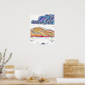 WHIMSICAL KAPITI ISLAND NZ Poster (Küche)