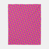 Whimsical Kawaii Cat Knitting Szene mit Oversified Fleecedecke (Vorderseite)