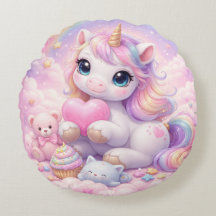 Whimsical Kawaii Einhorn & Freunde Pastellwolke