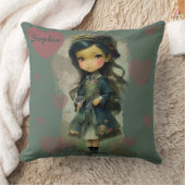 Whimsical Kawaii Fairy Tale Girl Kissen (Decke)
