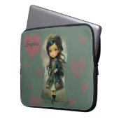 Whimsical Kawaii Fairy Tale Girl Laptopschutzhülle (Vorderseite Links)