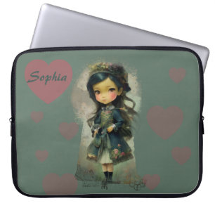 Whimsical Kawaii Fairy Tale Girl Laptopschutzhülle