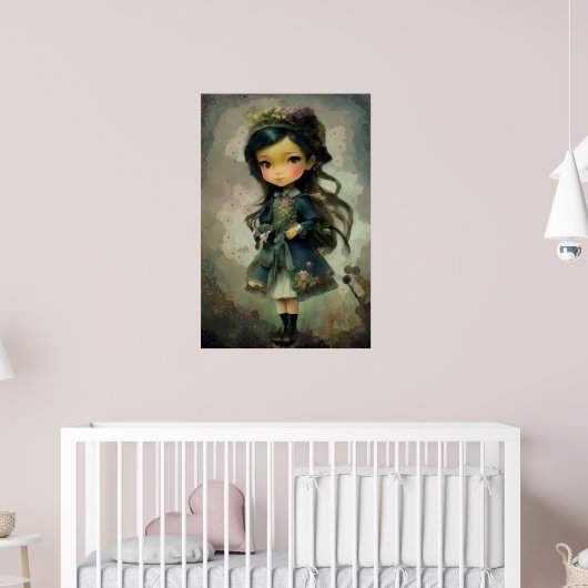 Whimsical Kawaii Fairy Tale Girl Poster (Kinderzimmer 2)