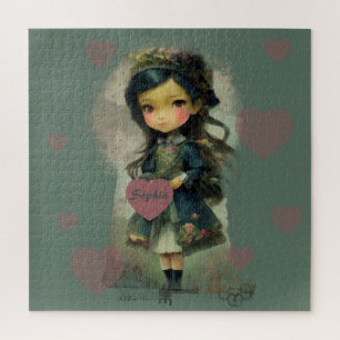 Whimsical Kawaii Fairy Tale Girl Puzzle