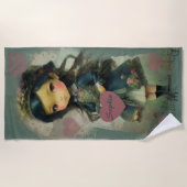 Whimsical Kawaii Fairy Tale Girl Strandtuch (Vorderseite)