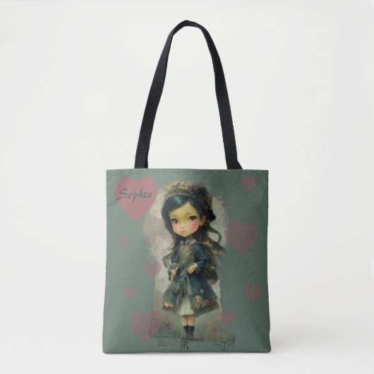 Whimsical Kawaii Fairy Tale Girl Tasche (Vorderseite)