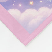 Whimsical Kawaii Pastel Unicorn & Friends On Cloud Fleecedecke (Ecke)