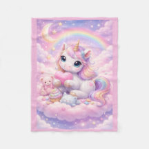 Whimsical Kawaii Pastell Einhorn & Freunde Auf Wol