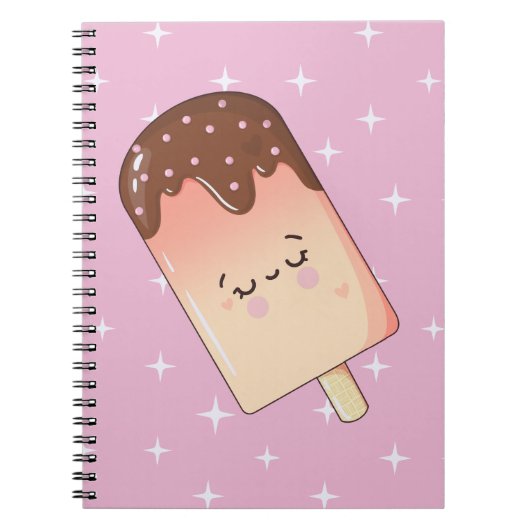 Whimsical Kawaii Popsicle Notebook Notizblock (Vorderseite)