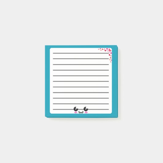 Whimsical Kawaii Post-It Notepad Klebezettel (Vorderseite)