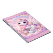 Whimsical Kawaii Unicorn & Friends Pastel Cloud Notizblock (Rechte Seite)