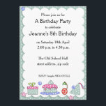 Whimsical Kid Birthday Einladung<br><div class="desc">Ein skurriles Kind zum Geburtstag! Dieses hübsche Polka Dot und Cloud-Design laden Kinder für alle Party ein - Geburtstage,  Tee-Party oder Picknicks! Schreiben Sie Ihre eigenen Party-Details für eine wirklich einzigartige Art,  Ihre Gäste einzuladen.</div>