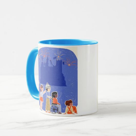 Whimsical Kids Adventure Mug Tasse (Vorderseite Links)
