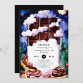 Whimsical Kids' Chocolate Birthday Einladung (Vorne/Hinten)