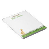 Whimsical Kid's Name GIRAFFE Notizblock (angewinkelt)