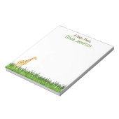 Whimsical Kid's Name GIRAFFE Notizblock (Rotiert)