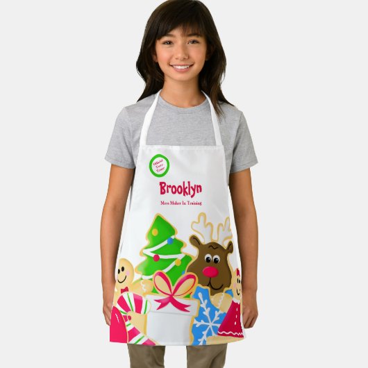 Whimsical Kids Weihnachtsbacken Cookie-Tausch Schürze (Insitu)
