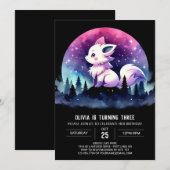 Whimsical Kids Wolf Geburtstag Einladung (Vorne/Hinten)