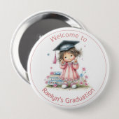 Whimsical Kindergarten Graduation Celebration  Button (Vorne & Hinten)