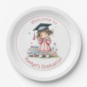 Whimsical Kindergarten Graduation Celebration  Pappteller (Vorderseite)