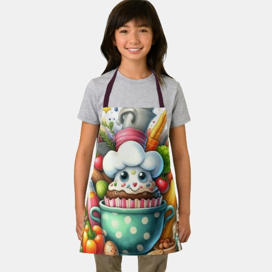 Whimsical Kitchen Adventure Kids' Apron Schürze (Insitu)