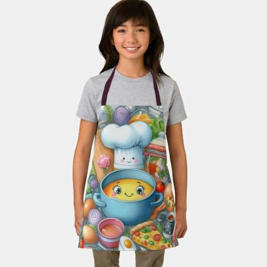 Whimsical Kitchen Adventure Kids' Apron Schürze (Insitu)