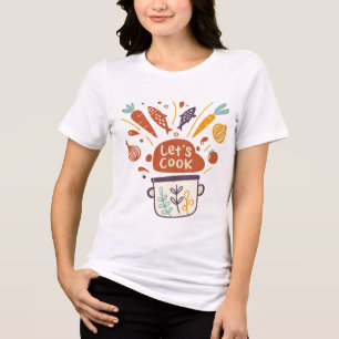 Whimsical Kitchen Scene with "Lass's Cook" Text - Tri-Blend Shirt