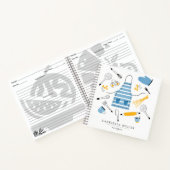 Whimsical Kitchen Tools Personalisiert Rezept Notizblock (Innenseite)