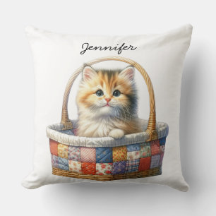 Whimsical Kitten Cat Throw Kissen Kissen