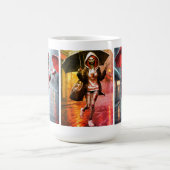 Whimsical Kitten Rain Run Classic Tasse (Mittel)