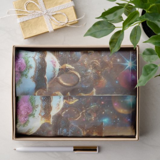 Whimsical Kittens Fantasy Tee Party Entdeckungsrei Seidenpapier (Geschenk)