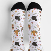 Whimsical Kitty Christmas Pattern Socks Socken (Oben)
