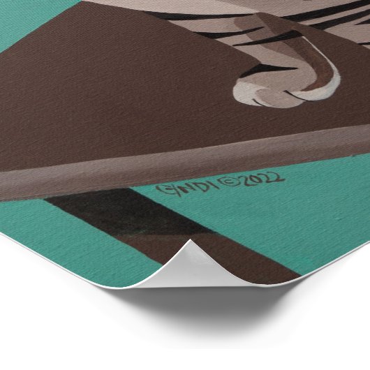 Whimsical Kitty Poster (Ecke)