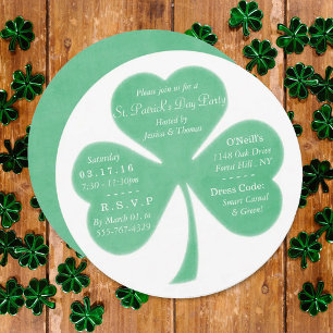 Whimsical Kleeblatt St. Patrick's Day Party Einladung