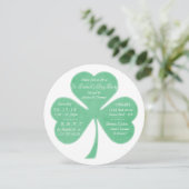 Whimsical Kleeblatt St. Patrick's Day Party Einladung (Stehend Vorderseite)
