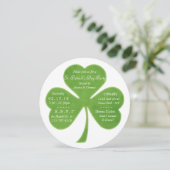 Whimsical Kleeblatt St. Patrick's Day Party Einladung (Stehend Vorderseite)