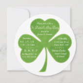 Whimsical Kleeblatt St. Patrick's Day Party Einladung (Vorderseite)