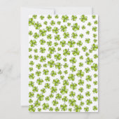 Whimsical Kleeblatts St. Patrick's Day Party Einladung (Rückseite)