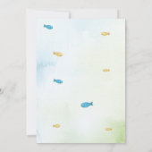 Whimsical Kleine Meerjungfrau Kinderdusche Einladu Einladung (Rückseite)