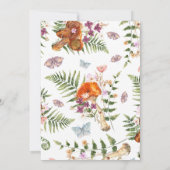 Whimsical Kleine Mushroom Babydusche Einladung (Rückseite)