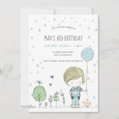 Whimsical Kleinkind-Kindergeburtstag Einladung (Vorderseite)