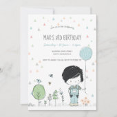 Whimsical Kleinkind-Kindergeburtstag Einladung (Vorderseite)