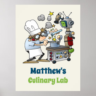 Whimsical Koch and Science Kulinarischer Labrador  Poster