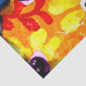 Whimsical Koi Goldfish Orange Floral Decoupage Seidenpapier (Detail)