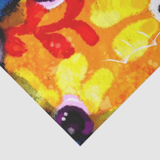 Whimsical Koi Goldfish Orange Floral Decoupage Seidenpapier (Detail)